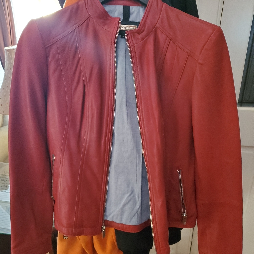 Black Rivet Leather Jacket - Picture 3 of 8